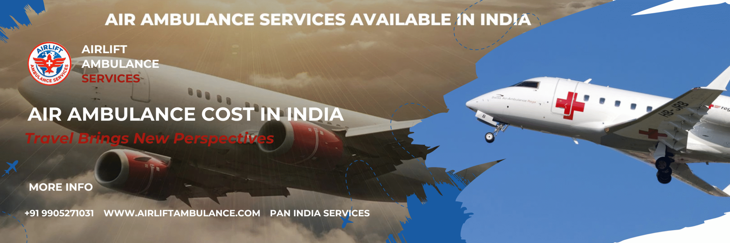 Air ambulance cost in India with emergency medical air transportation by AirLift Ambulance Services